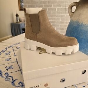 BEAST FASHION Tan Ankle Boots